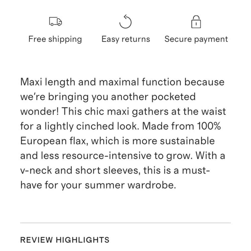 EUC Quince size xs Blue and White Striped Linen Maxi Dress - Picture 9 of 10